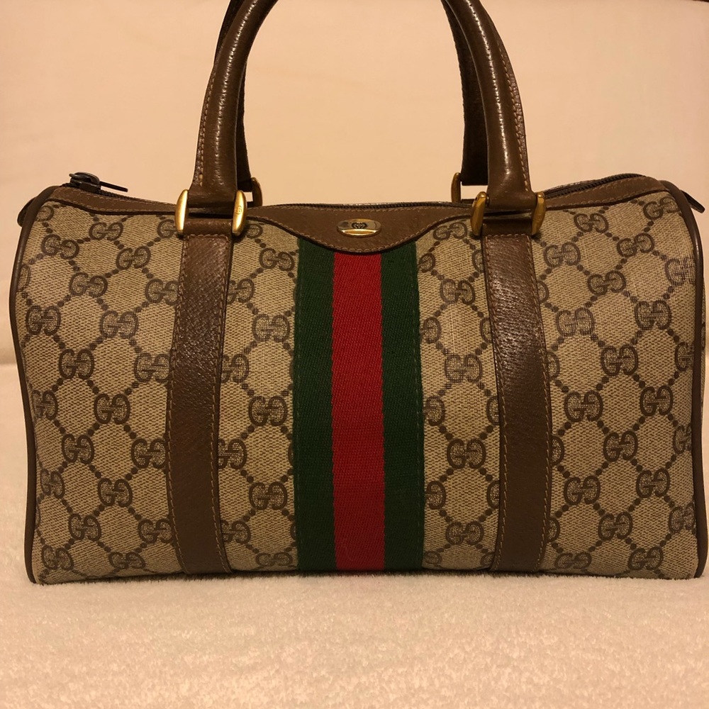 Authentic GG Monogram Boston Bag